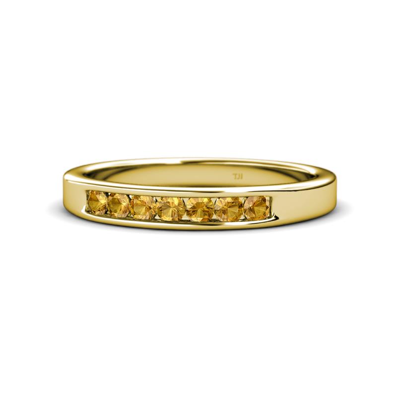 Kathiryn 2.70 mm Citrine 7 Stone Wedding Band 
