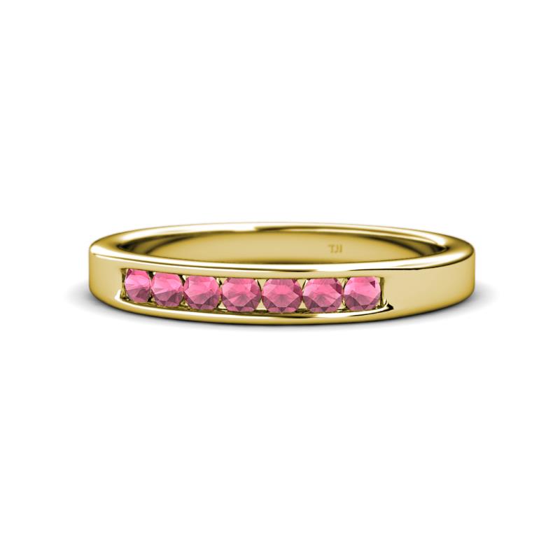 Kathiryn 2.70 mm Rhodolite Garnet 7 Stone Wedding Band 