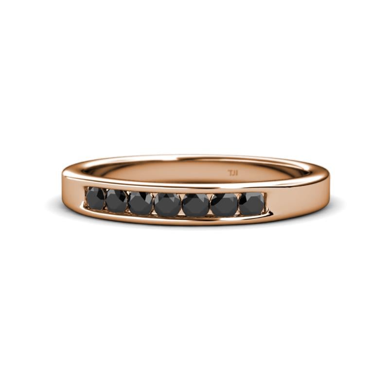 Kathiryn 2.70 mm Black Diamond 7 Stone Wedding Band 