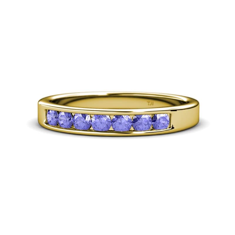 Kathiryn 3.00 mm Tanzanite 7 Stone Wedding Band 