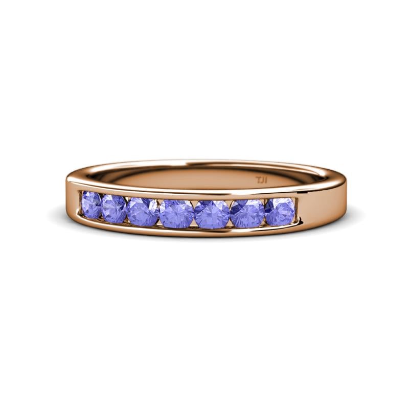 Kathiryn 3.00 mm Tanzanite 7 Stone Wedding Band 