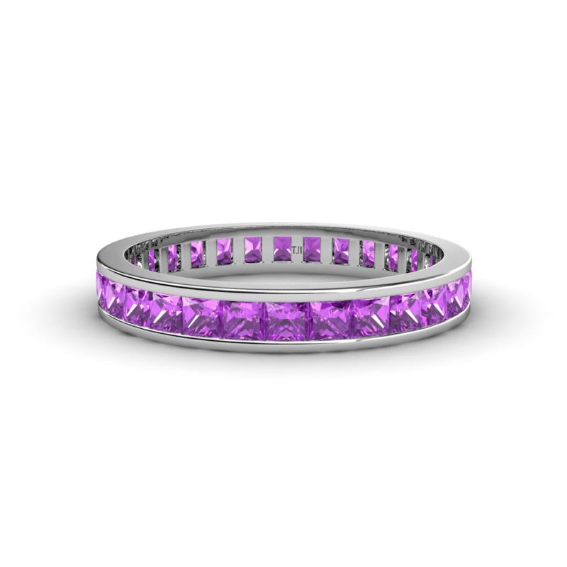 Rebica 3.00 mm Princess Cut Amethyst Eternity Band 