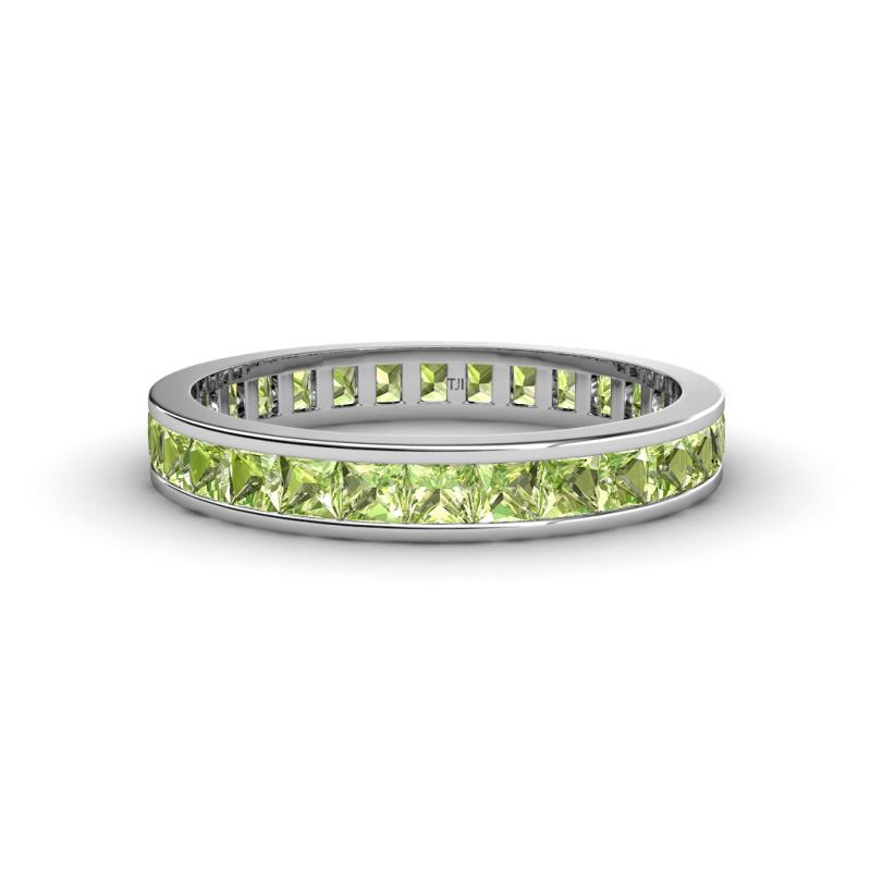 Rebica 3.00 mm Princess Cut Peridot Eternity Band 