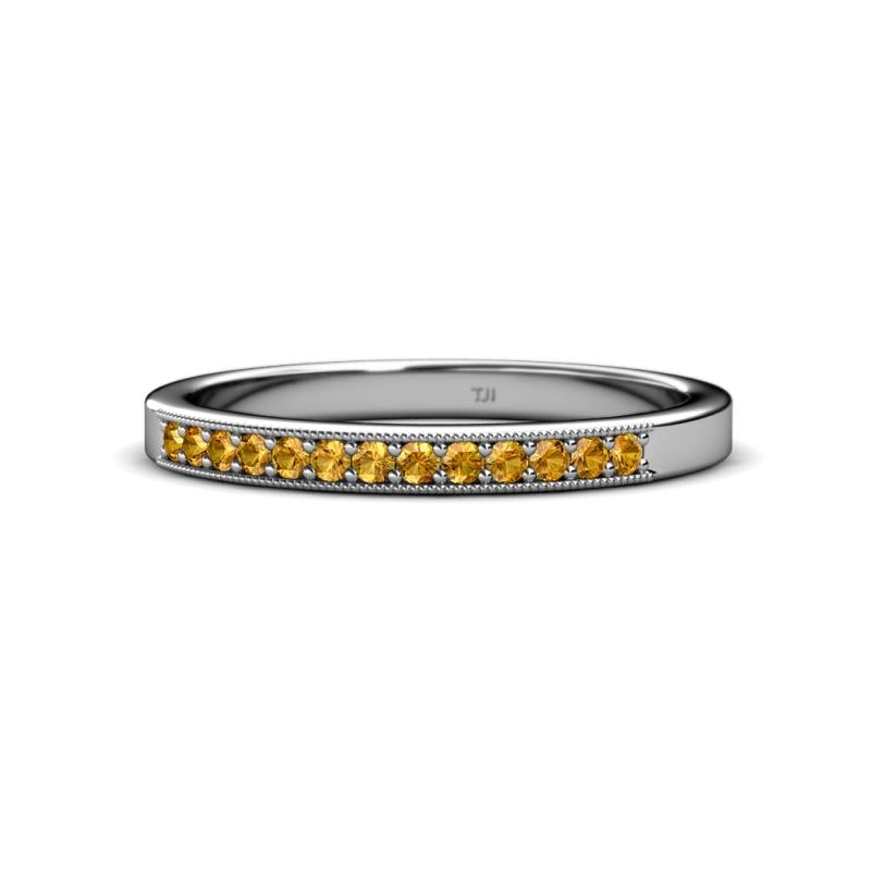 Janice 1.70 mm Citrine 13 Stone Wedding Band 
