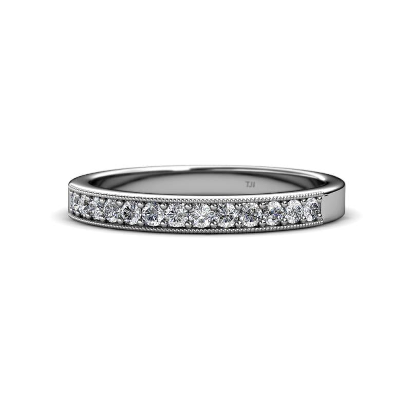 Janice 2.00 mm Round Diamond 13 Stone Wedding Band 