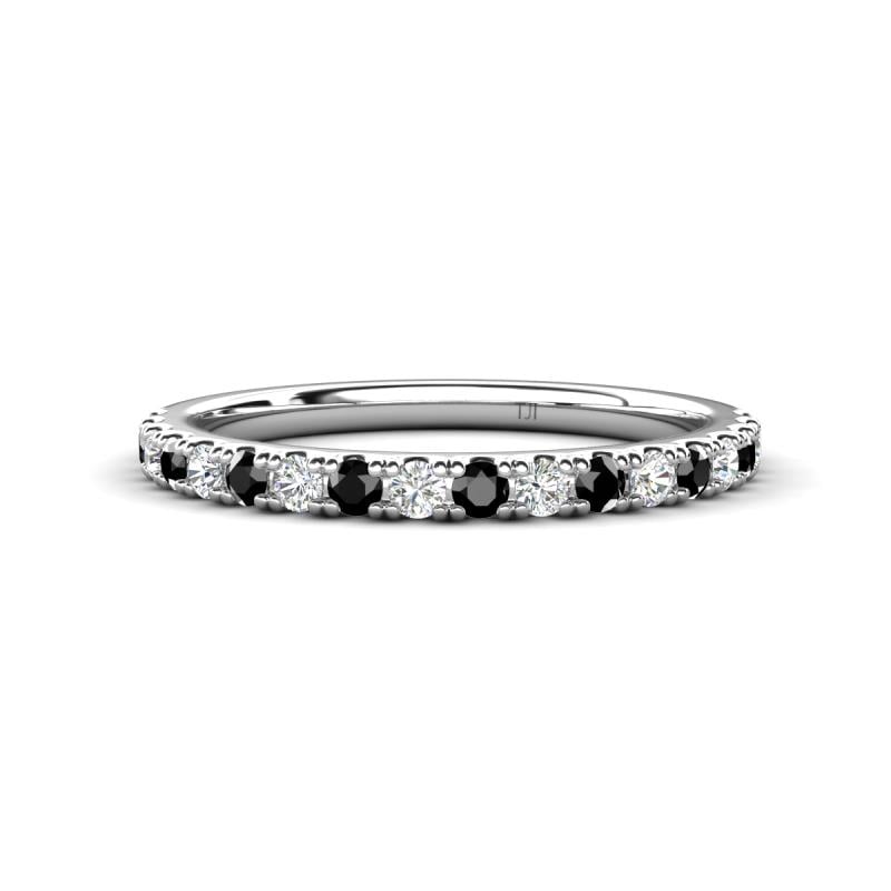 Kalina 0.28 ctw Black Diamond and Natural Diamonds 18 Stone Wedding Band 