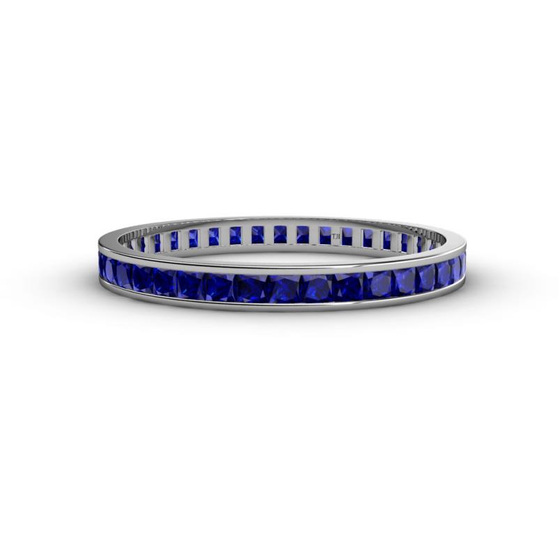 Rebica 2.00 mm Princess Cut Blue Sapphire Eternity Band 
