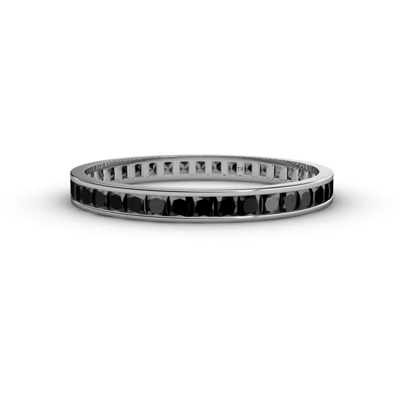 Rebica 2.00 mm Princess Cut Black Diamond Eternity Band 