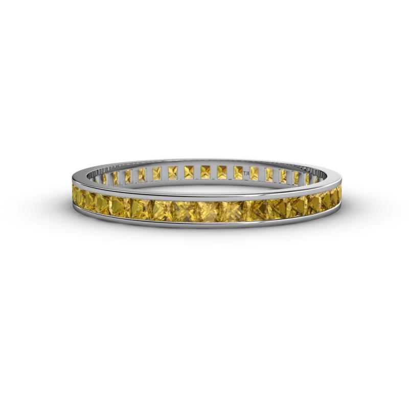 Rebica 2.00 mm Princess Cut Citrine Eternity Band 