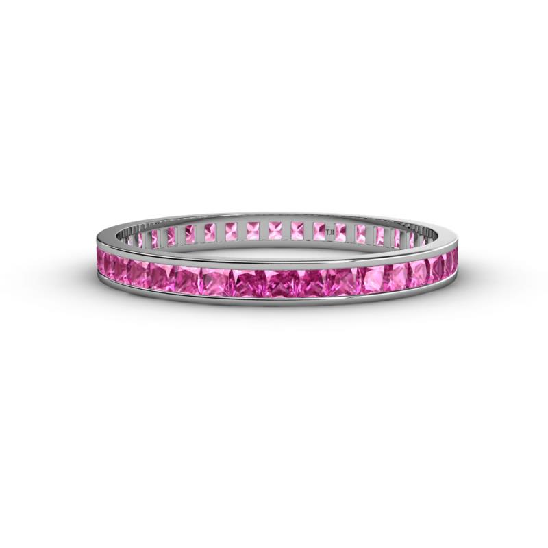Rebica 2.00 mm Princess Cut Pink Sapphire Eternity Band 