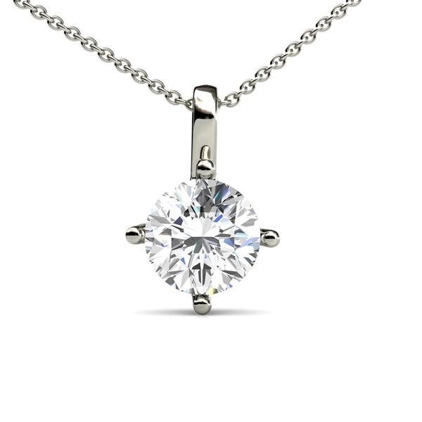 Laura Slim Bail Solitaire Pendant 
