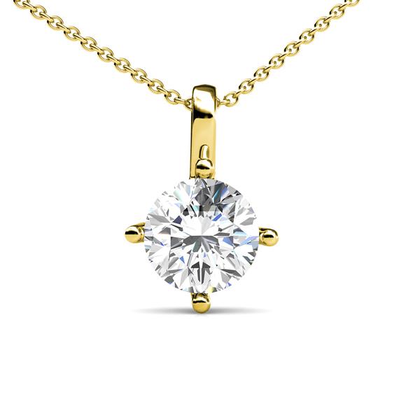 Laura Slim Bail Solitaire Pendant 