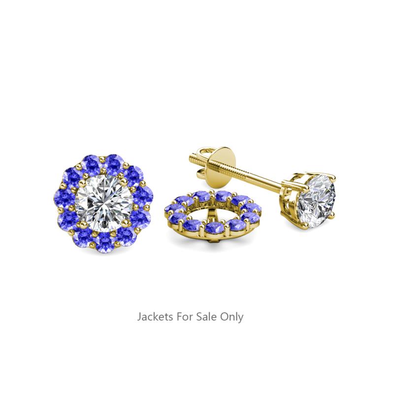 Serena 0.50 ctw (2.00 mm) Round Tanzanite Jackets Earrings 