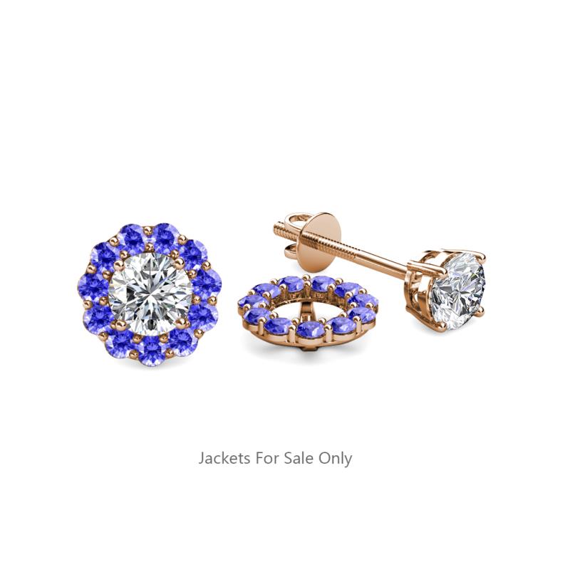 Serena 0.50 ctw (2.00 mm) Round Tanzanite Jackets Earrings 