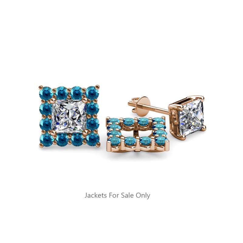 Serena London Blue Topaz Jacket Earrings 