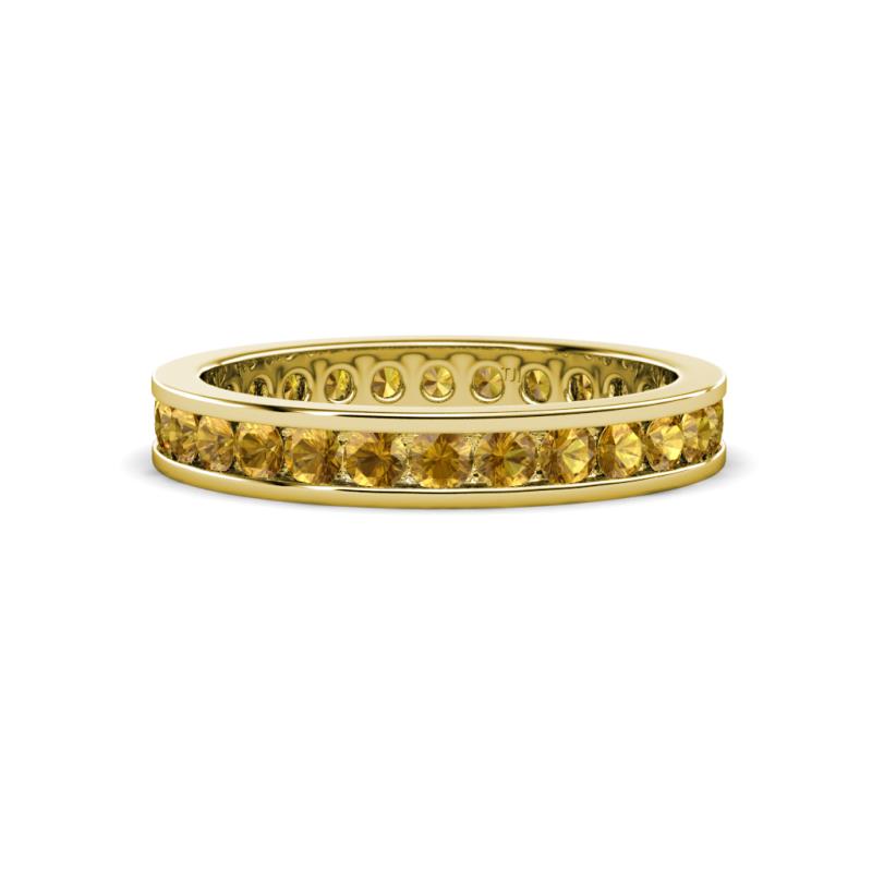 Celina 2.40 mm Round Citrine Eternity Band 