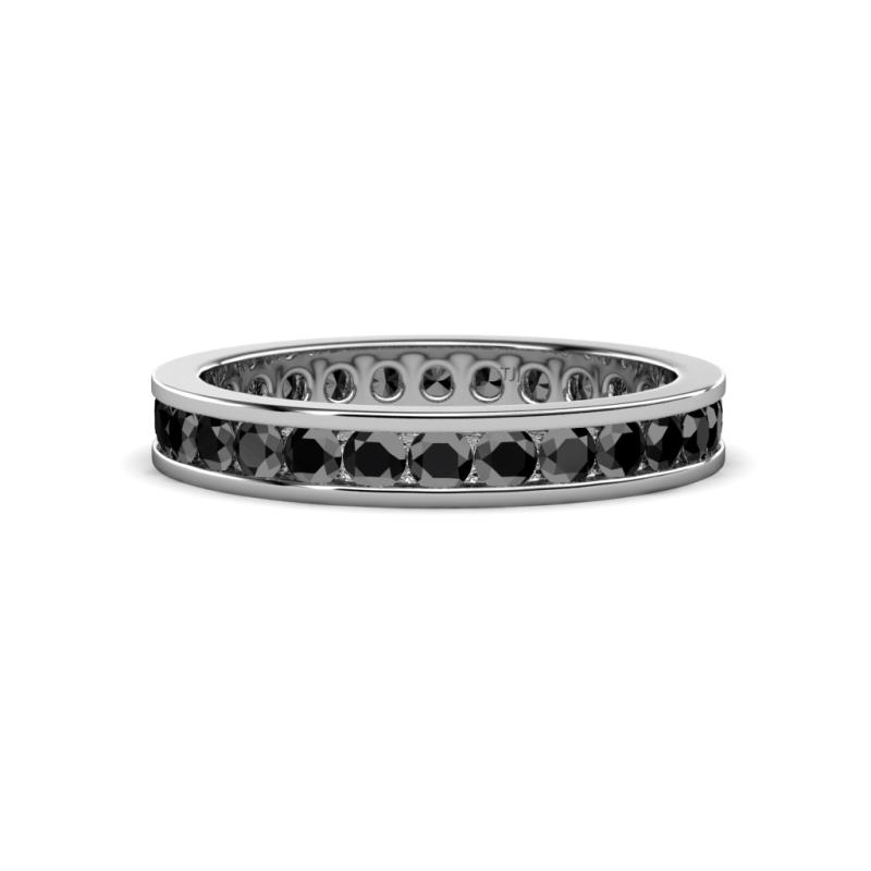 Celina 2.40 mm Round Black Diamond Eternity Band 
