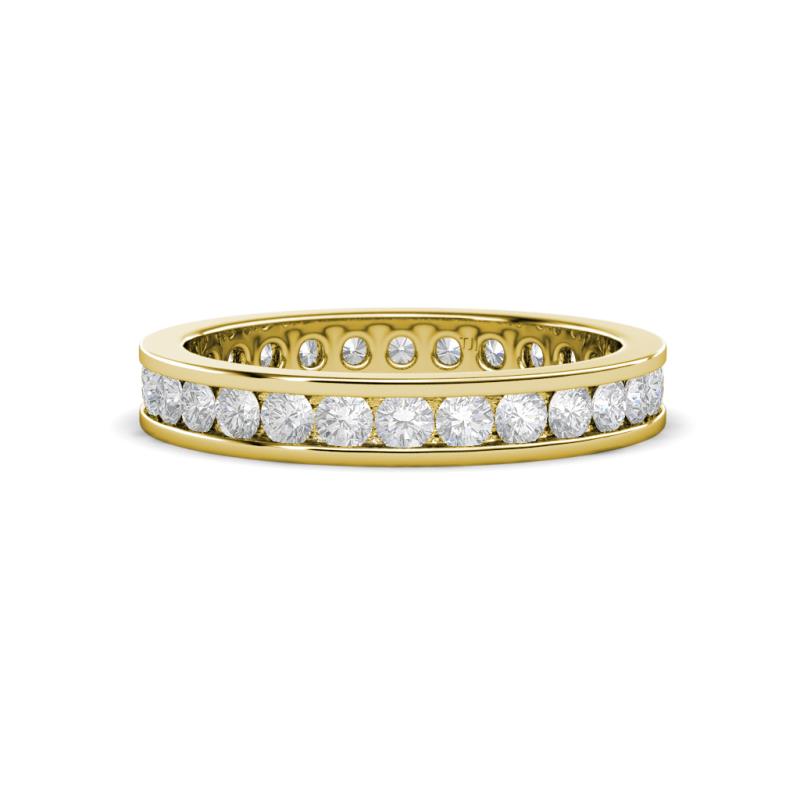 Celina 2.40 mm Round White Sapphire Eternity Band 