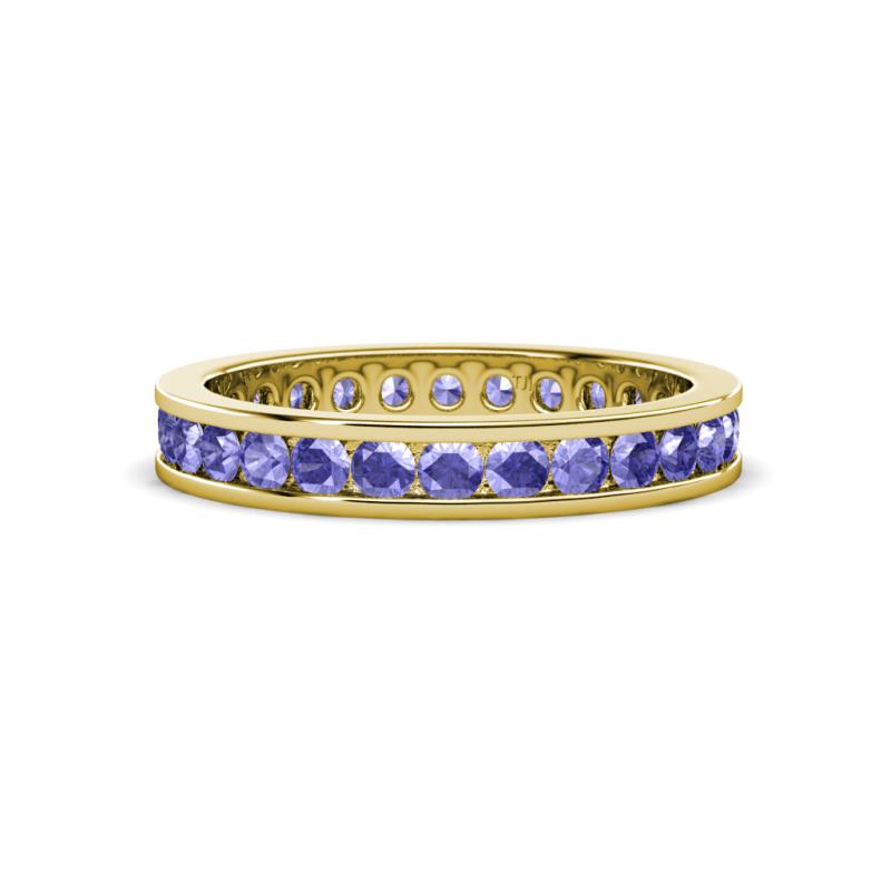 Celina 2.40 mm Round Tanzanite Eternity Band 