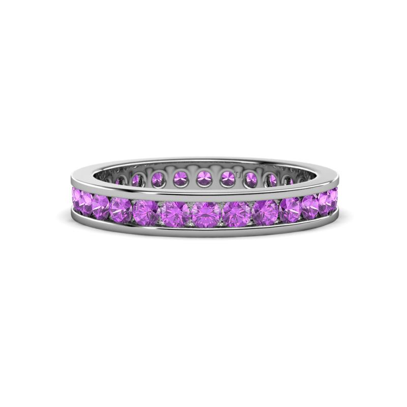 Celina 2.40 mm Round Amethyst Eternity Band 