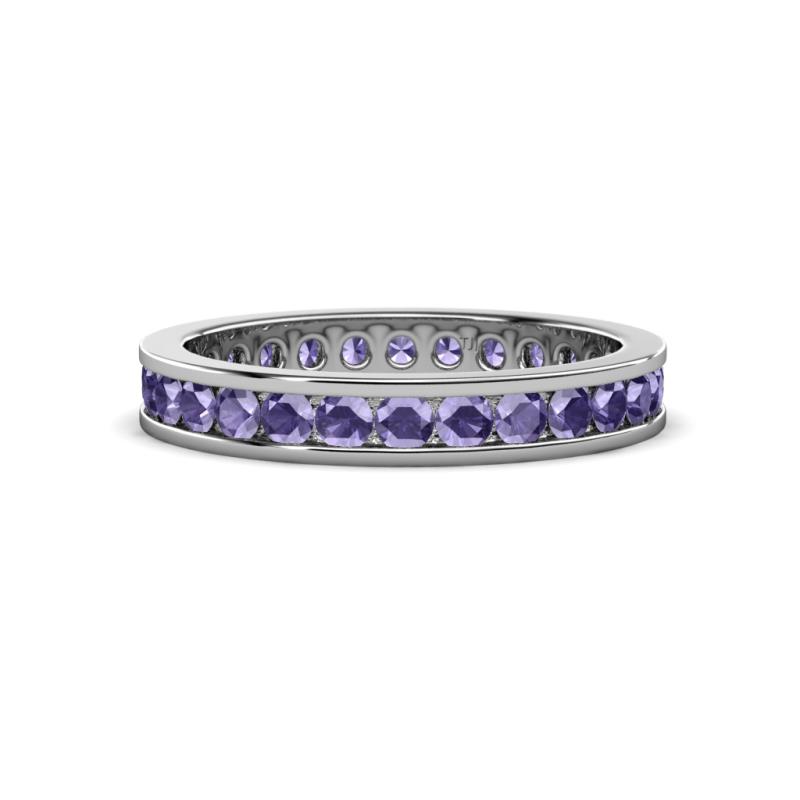 Celina 2.40 mm Round Iolite Eternity Band 