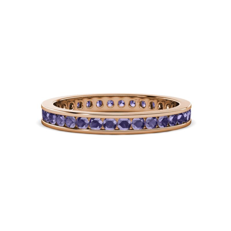 Celina 2.00 mm Round Iolite Eternity Band 