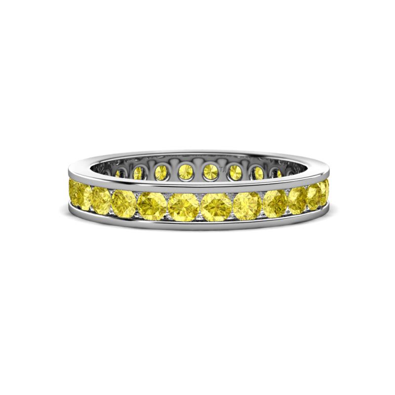 Celina 2.70 mm Round Yellow Sapphire Eternity Band 