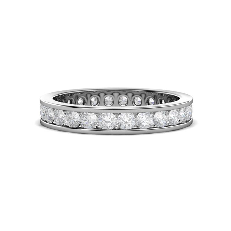 Celina 2.70 mm Round White Sapphire Eternity Band 