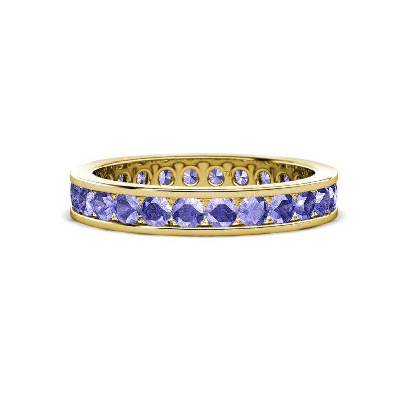 Celina 2.70 mm Round Tanzanite Eternity Band 