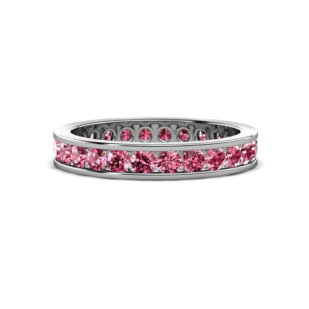 Celina 2.70 mm Round Pink Tourmaline Eternity Band 