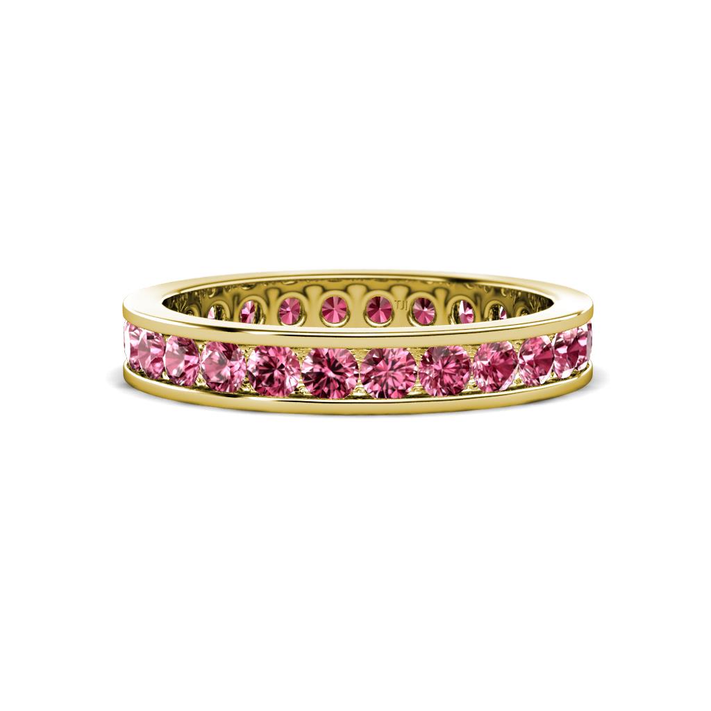 Celina 2.70 mm Round Pink Tourmaline Eternity Band 