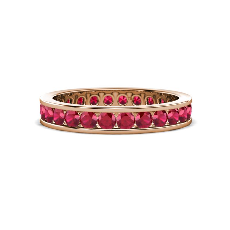 Celina 2.70 mm Round Ruby Eternity Band 