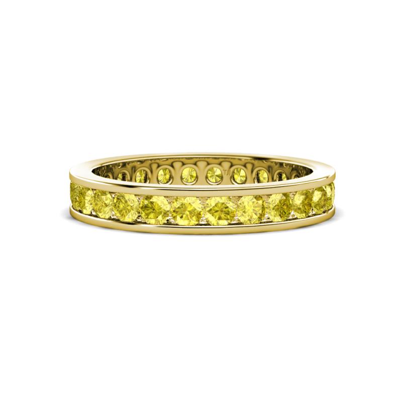 Celina 2.70 mm Round Yellow Sapphire Eternity Band 