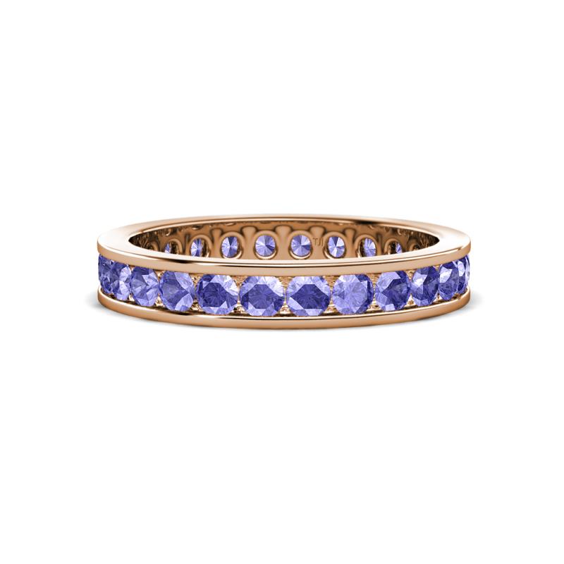 Celina 2.70 mm Round Tanzanite Eternity Band 
