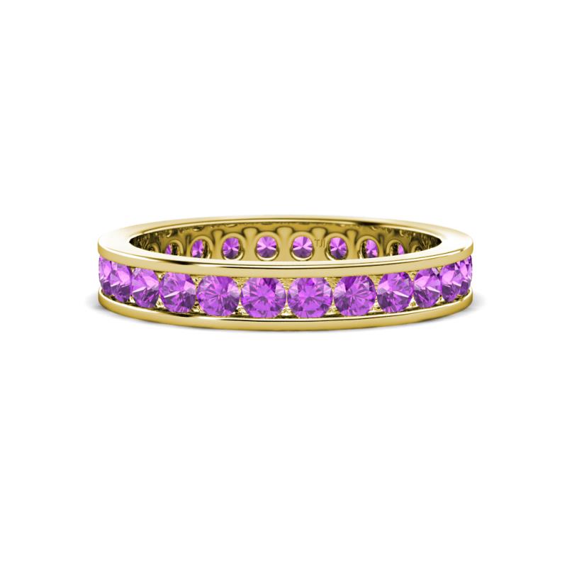 Celina 2.70 mm Round Amethyst Eternity Band 