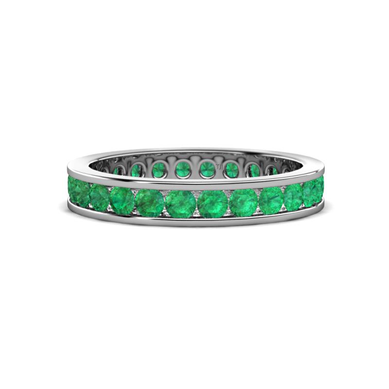 Celina 2.70 mm Round Emerald Eternity Band 