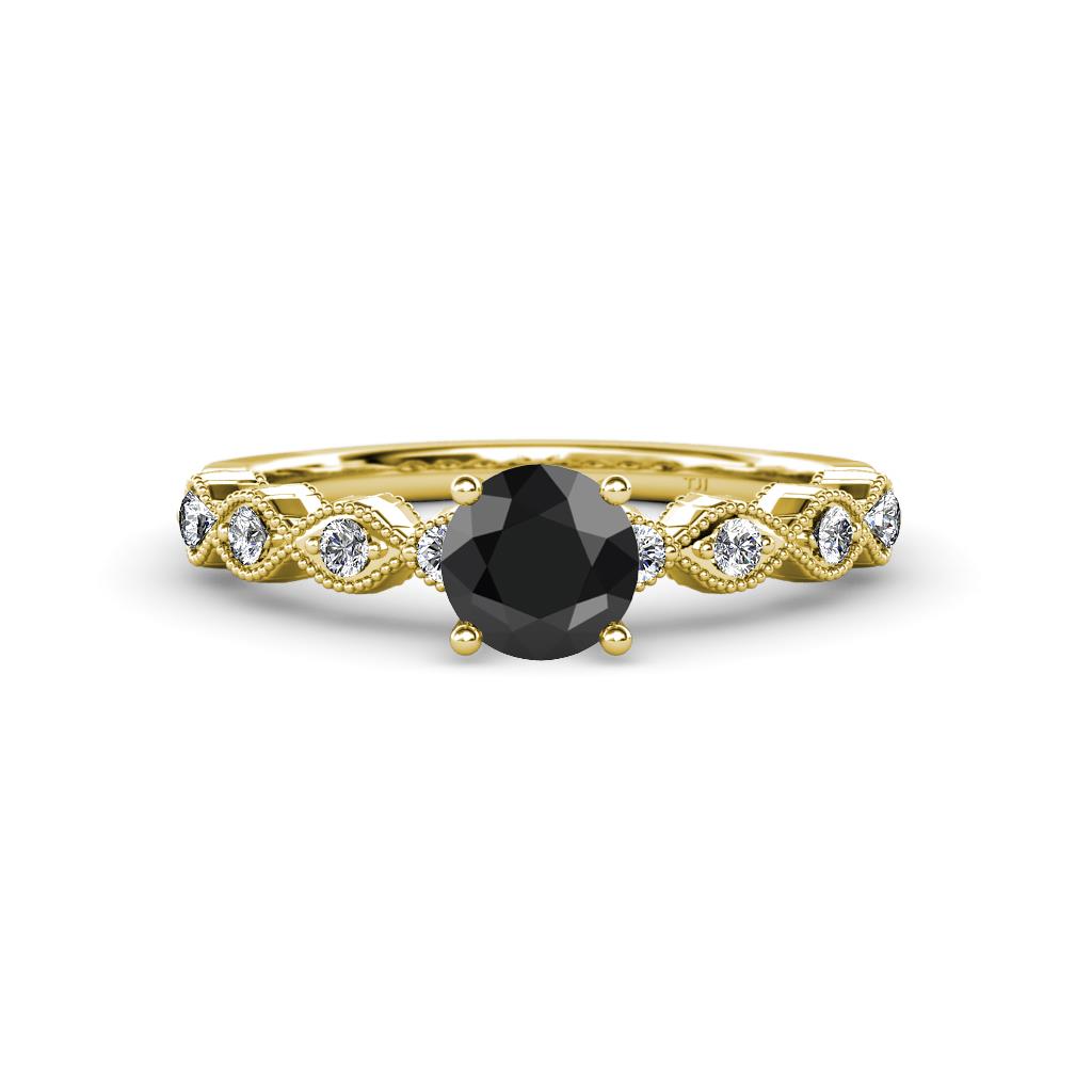 Amaira Black and White Diamond Engagement Ring 