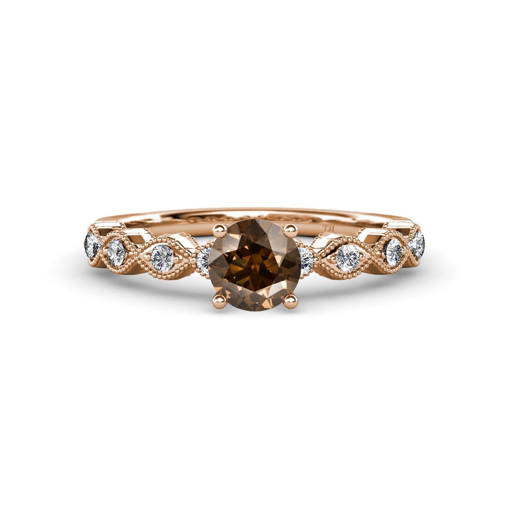 Amaira Smoky Quartz and Diamond Engagement Ring 