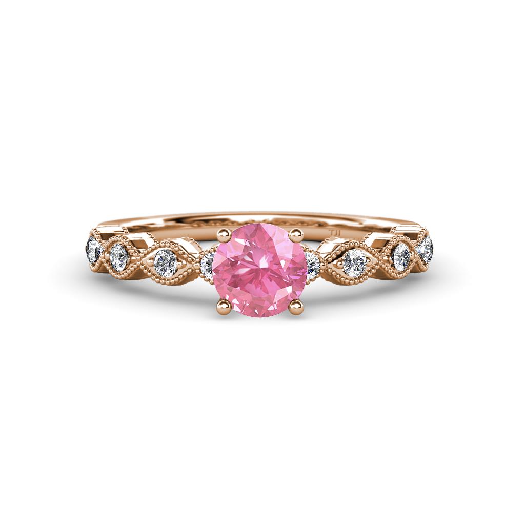Amaira Pink Tourmaline and Diamond Engagement Ring 