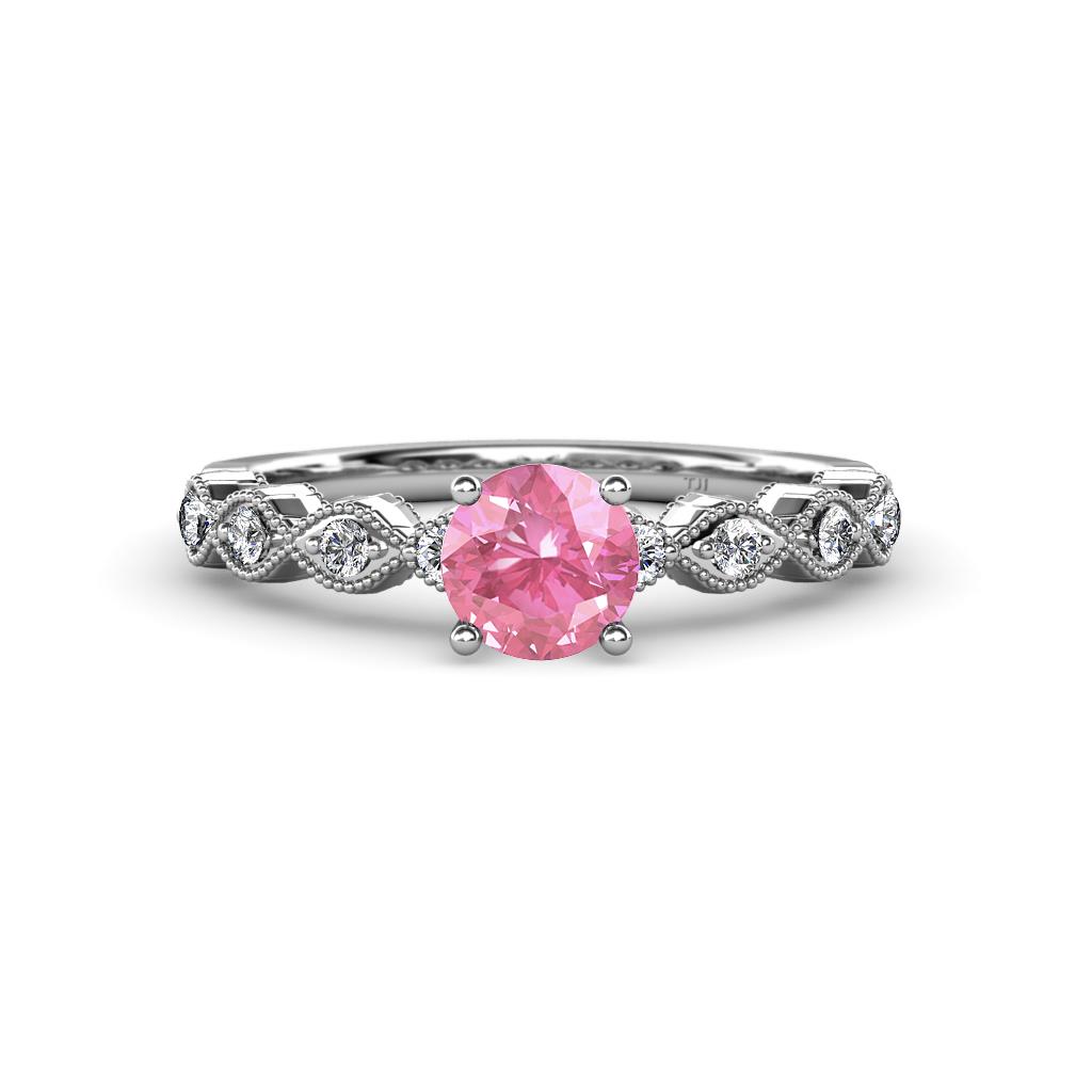 Amaira Pink Tourmaline and Diamond Engagement Ring 