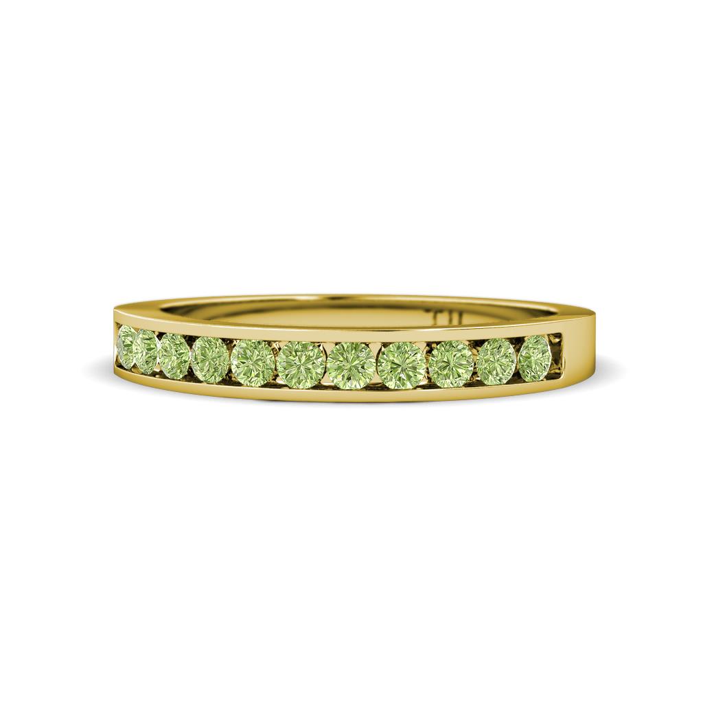 Kathiryn 2.00 mm Peridot 11 Stone Wedding Band 