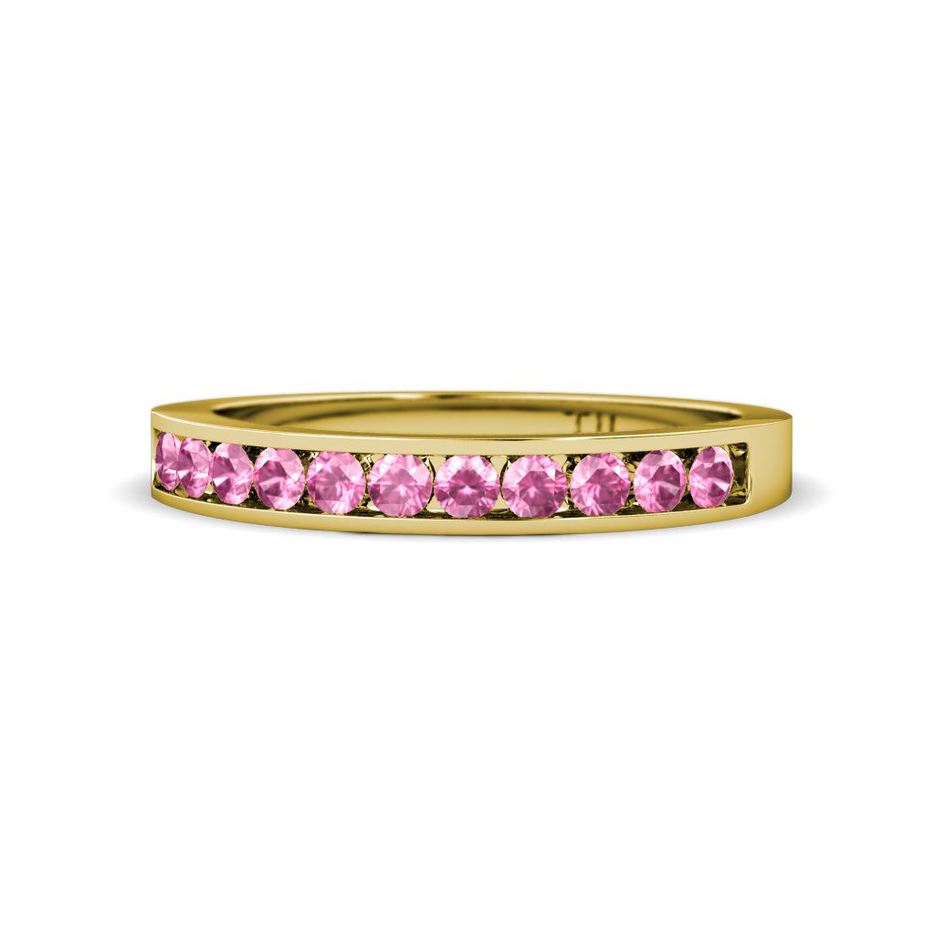 Kathiryn 2.30 mm Pink Sapphire 11 Stone Wedding Band 