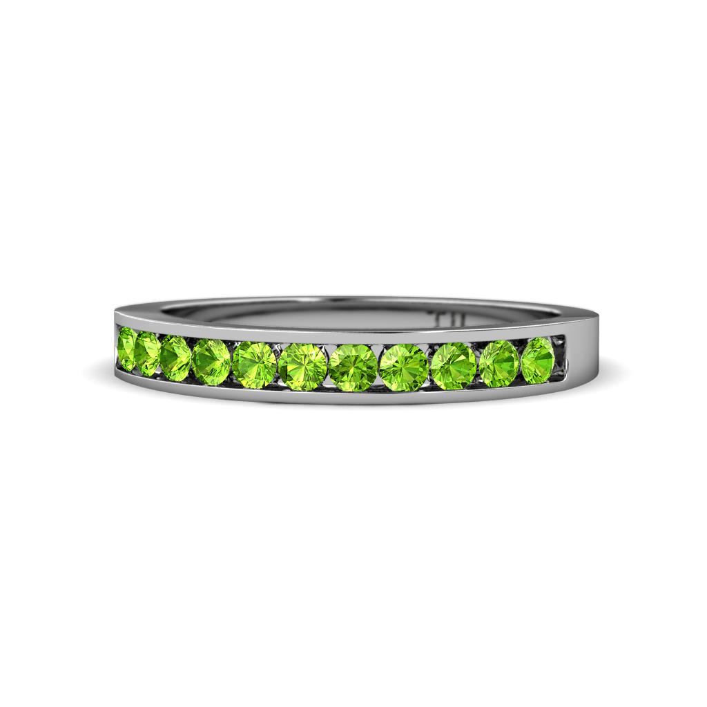 Kathiryn 2.30 mm Peridot 11 Stone Wedding Band 