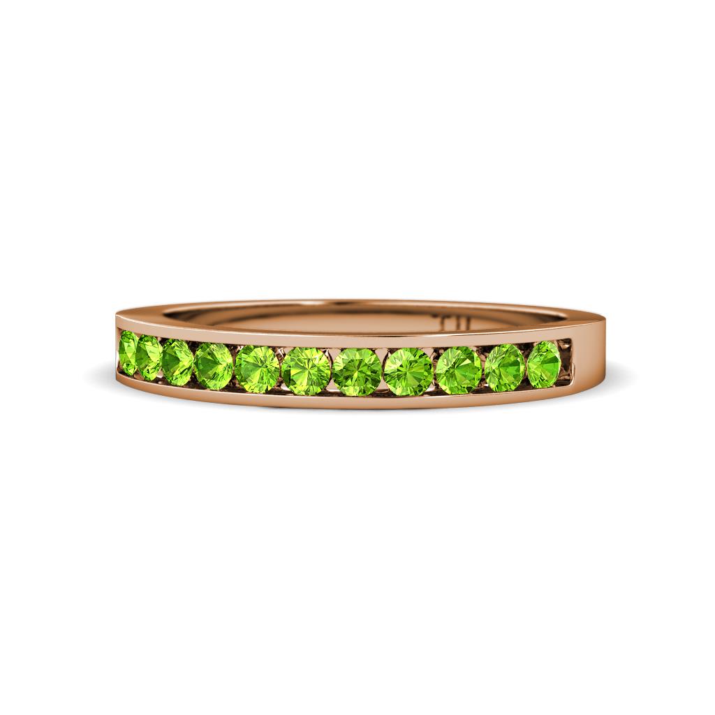 Kathiryn 2.30 mm Peridot 11 Stone Wedding Band 