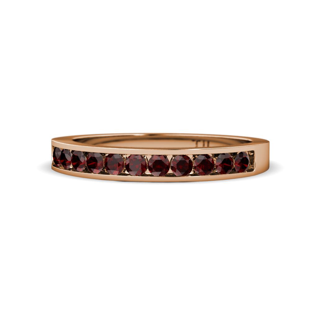 Kathiryn 2.30 mm Red Garnet 11 Stone Wedding Band 