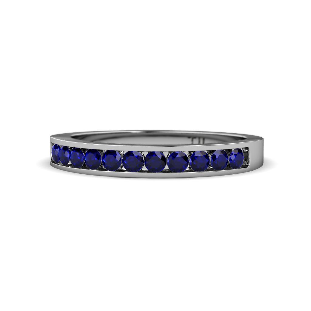 Kathiryn 2.30 mm Blue Sapphire 11 Stone Wedding Band 