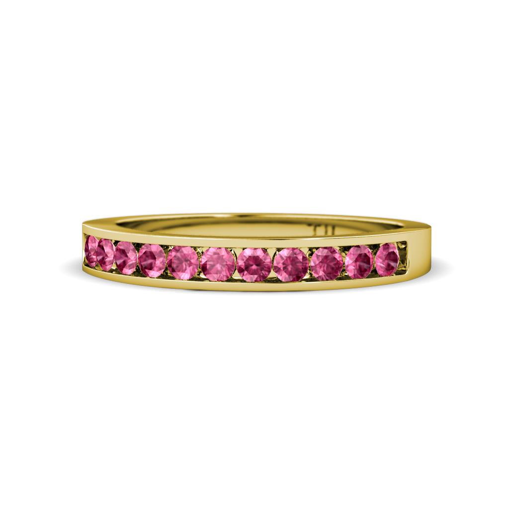 Kathiryn 2.30 mm Pink Tourmaline 11 Stone Wedding Band 