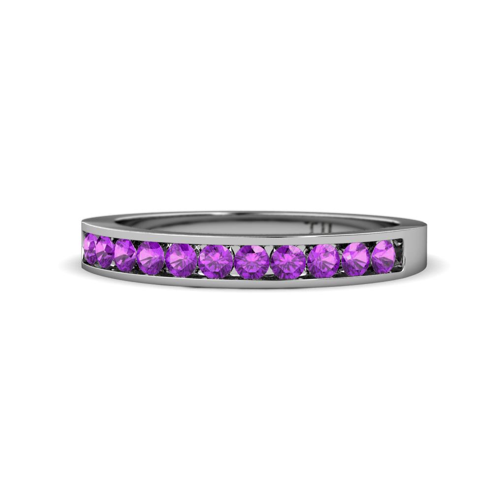 Kathiryn 2.30 mm Amethyst 11 Stone Wedding Band 