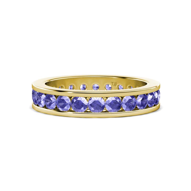 Celina 3.00 mm Round Tanzanite Eternity Band 