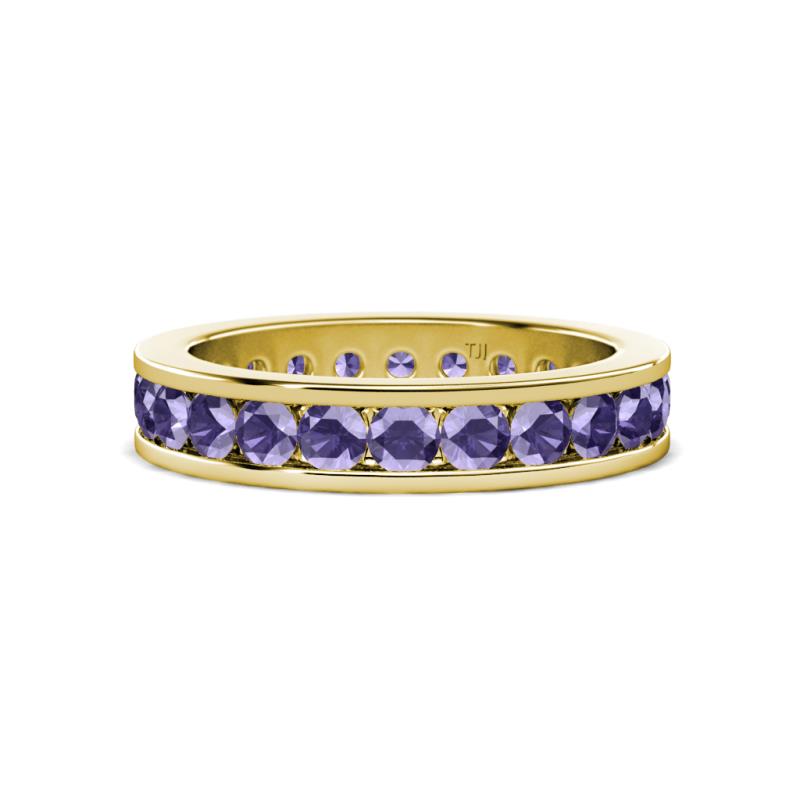 Celina 3.00 mm Round Iolite Eternity Band 